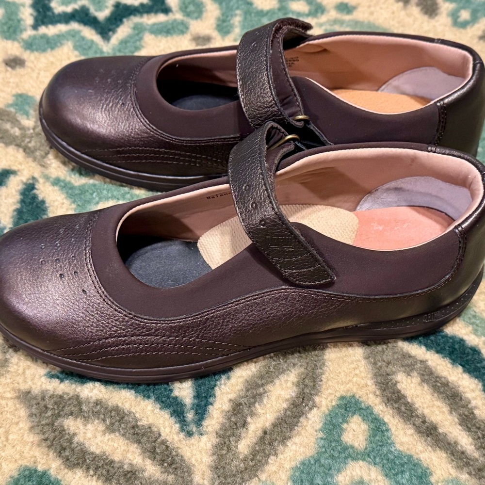 New! Drew ROSE Mary Jane Brown Copper Leather Orthopedic Shoes 9 M $190 Retail